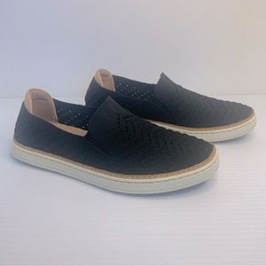 UGG Womens Sammy Wavy Embossed Slip-On Sneaker, Black, Size 7.5